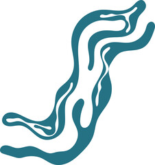 Abstract shapes of water splashes, waves, ocean