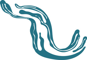 Abstract shapes of water splashes, waves, ocean