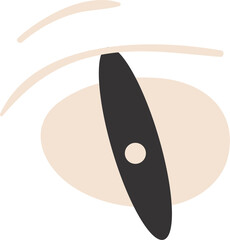 silhouette of abstract modern boho element