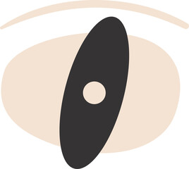 silhouette of abstract modern boho element