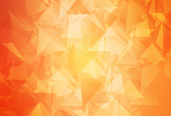 Light Orange vector abstract polygonal template.