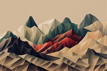 background with mountains, nature background, low poly panorama, polygonal, texture, minimal pattern