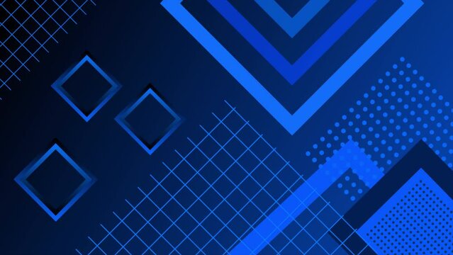 Animated blue color multiple squares shapes element background