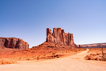 Fototapeta premium View from the Monument Valley on a summer day. 