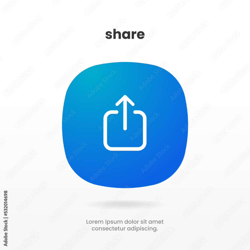 Leinwandbilder 3d upload vector icon, add to cloud symbol. Load sign. Share, sharing, transfer icon for UI UX website mobile app operation system.