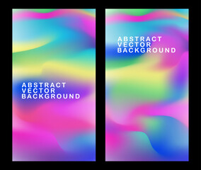 Set of Colorful Gradient Abstract Vector Backgrounds