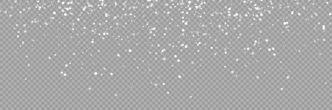 Vector heavy snowfall, snowflakes in different shapes and forms. Snow flakes, snow background. Falling Christmas. Stock royalty free vector illustration. PNG	