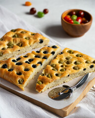 focaccia with olives