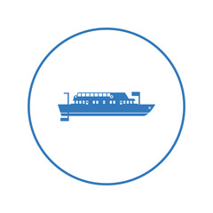 Passenger transport boat launch icon | Circle version icon |
