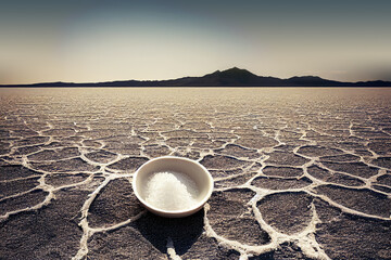 Fototapeta na wymiar salt desert landscape