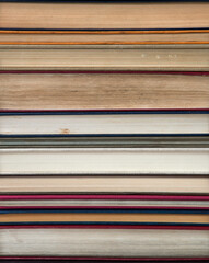 Old books on shelf. Ancient background