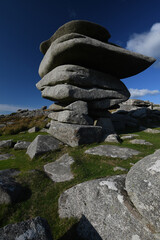 The natural outcrop The Cheesewring Bodmin Moor Cornwall