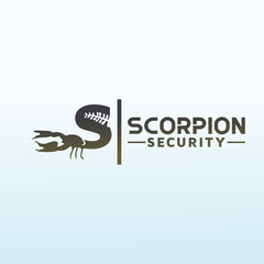 Fototapeta na wymiar security company SCORPION vector logo design