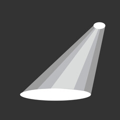 Light of opera icon. Spotlight symbol. Sign light logo vector flat.
