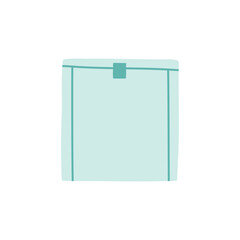 Feminine sanitary pads in pack. Disposable menstrual napkin in open package for women period. Hygiene plastic towels for menstruation. 
