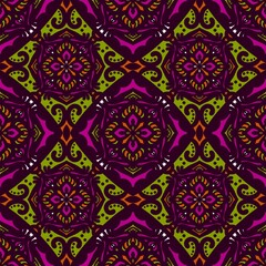 Seamless geometric folklore ornament, Tribal ethnic texture. Seamless striped pattern in Aztec style, Figure tribal embroidery, Scandinavian, Ikat pattern