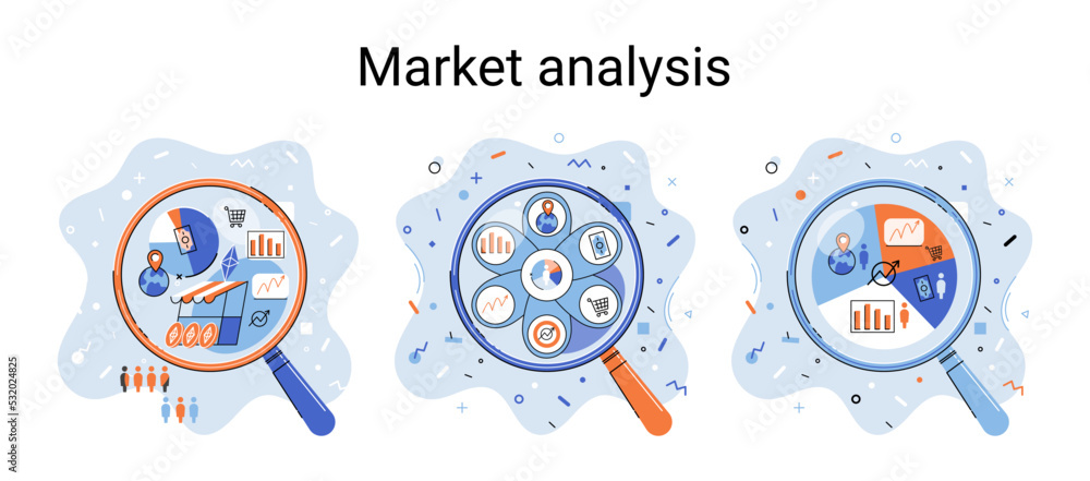 Aufkleber market statistics data analysis metaphor marketing strategy development. business research. identify