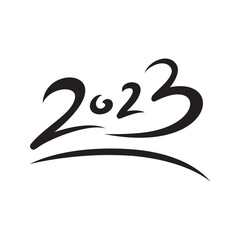 2023 Hand Drawn Vector Numbers, Sketch Calendar Design