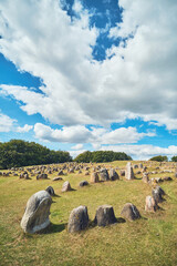 Viking Graveyard in northern Denmark - Lindholm Hoje. High quality photo
