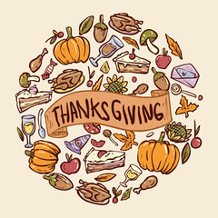 vector of thanksgiving banner text concept