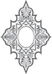 Fototapeta na wymiar Arabic arabesque design greeting card. Islamic ornamental colorful detail of mosaic.Vector illustration.