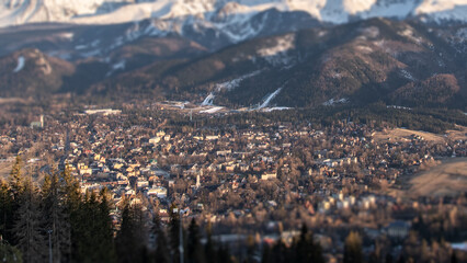 View of Zakopane  Tilt Shift 