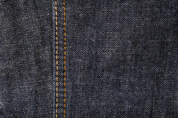 Jeans stitch seam background fabric for design and text