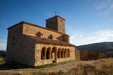 Saint Peter Church in Caracena village, Tierras del Burgo, province of Soria, Castile and León, Spain