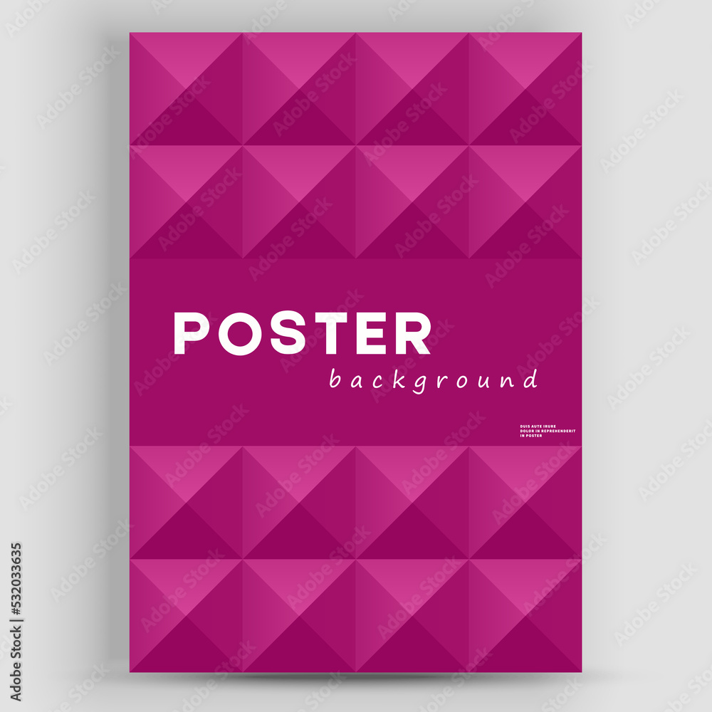 Poster business presentation vector a4 vertical orientation front page mock up. tile geometric elements bac
