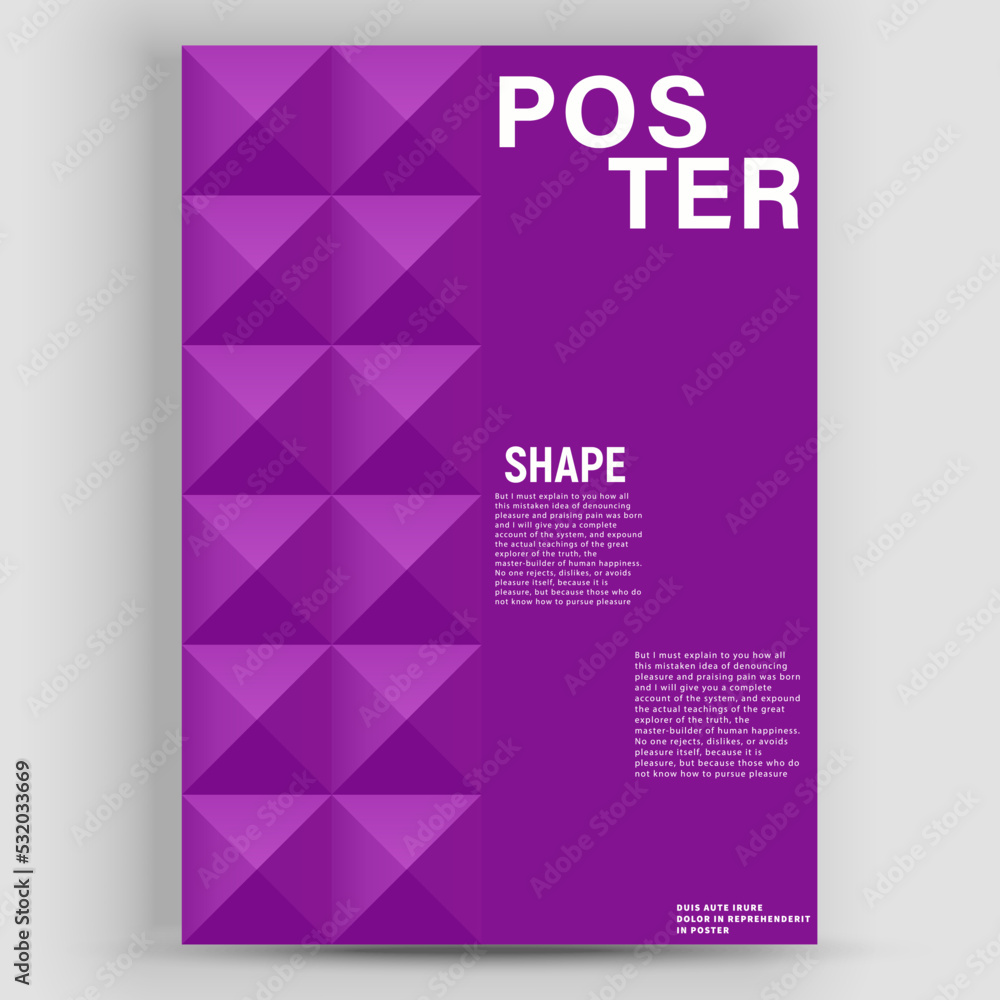 Aufkleber business presentation vector a4 vertical orientation front page mock up. tile geometric elements bac