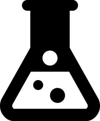 Isolated icon of a test tube.  Concept of experiment, chemistry and research and development.
