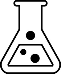 Isolated icon of a test tube.  Concept of experiment, chemistry and research and development.