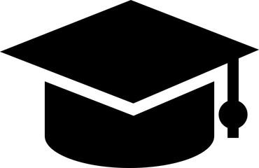 Isolated icon of a graduate hat. Concept of university, college and higher education. 