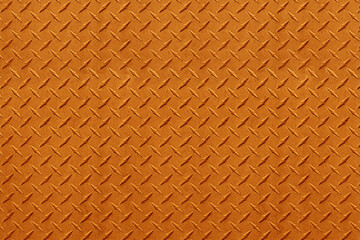 Abstract Orange Metal Diamond Plate Background