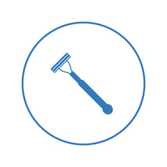 On time shaving razor icon | Circle version icon |