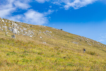 Rtanj, Serbian natural pyramid with blue sky. Wallpaper like picture. Serbian Hiking peak. Serbian nature. Aliens legend in Serbia.Serbian Hiking center
