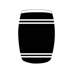 Craft beer beverage barrel icon | Black Vector illustration |
