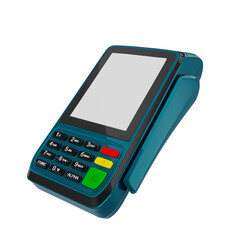 Payment terminal with credit card 3d