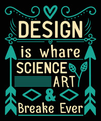 Naklejka premium Custom typography t-shirt design