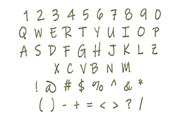 Word- design letters. Background pattern- weathered iron