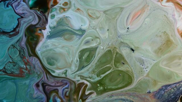 Abstract Paint Ink Spread like Explotion on Milky Surface