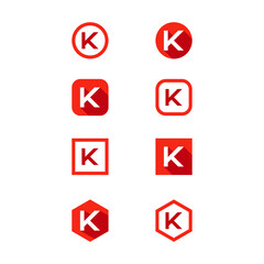 letter K icon sample