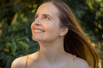 Beautiful woman in the park