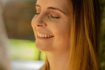 Beautiful woman in the park
