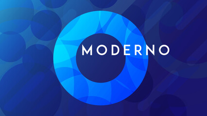 Background for business presentation with blue circles