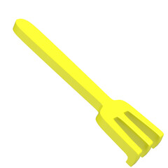 3D rendering illustration of a rake beach toy