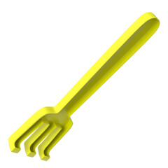 3D rendering illustration of a rake beach toy