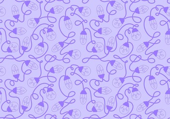 Festive illumination seamless idea light bulbs pattern for wrapping and kids clothes print and study notebooks
