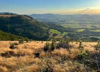 Fototapeta na wymiar view from the top of the Ondrejnik mountain to the valley