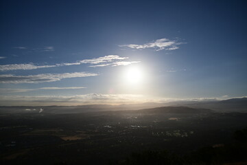 sunset over the mountains